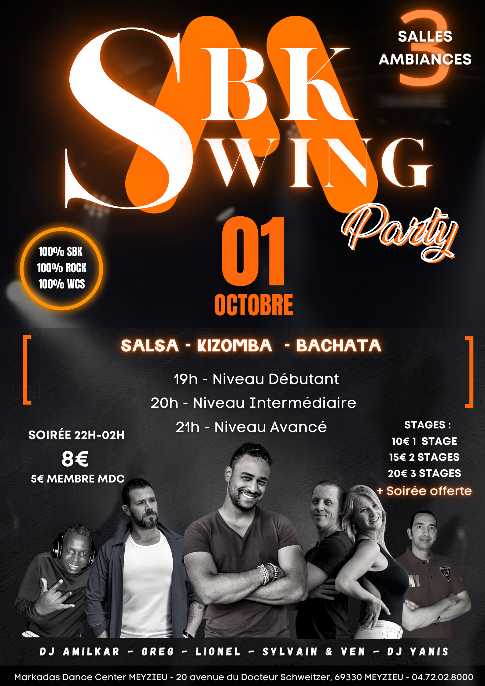 SBK SWING PARTY- West Coast Swing- Bachata- Kizomba- Salsa - Meyzieu